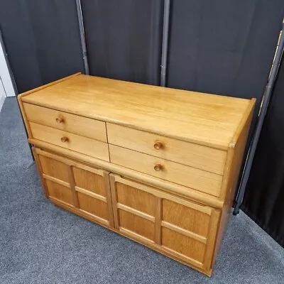 Lovely RETRO 1960s NATHAN Squares TEAK 4 Drawer 2 Cupboard Sideboard CS BB4 • £36