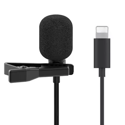 Lavalier Microphone For IPhone IPad Clip-On Lapel Podcast Content Recording • £5.79