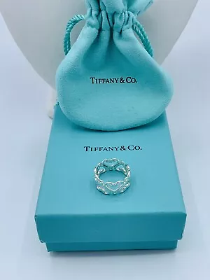 £145.03 • Buy Tiffany & Co. Paloma Picasso Venezia Goldoni Heart Band Ring Size 6.5