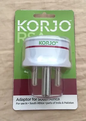 $19.99 • Buy Korjo Travel Adaptor For South Africa And Parts  Of India & Pakistan From AU/NZ