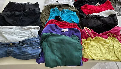 £5 • Buy Maternity Bundle Size 12-14 Dresses, Tops, Vests, Jeans, Swimming Costume, Bands
