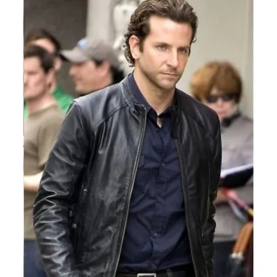 Limitless Bradley Cooper Stylish Motorcycle Biker Leather Jacket • $99.80