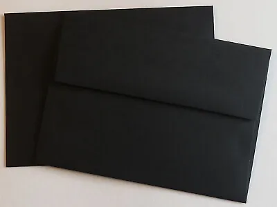 25 A6 Premium Black Paper Envelopes Square Flap  4 3/4 X 6 1/2  PPE48  • $5.99