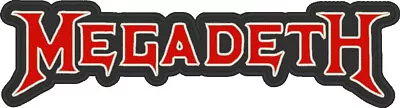 £8.95 • Buy Megadeth - Logo Red & White (Band Music Fan Embroidered Patch) (29.5x8cm) THRASH