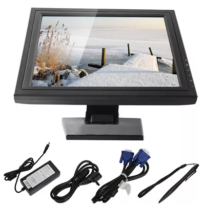 17 Inch Touch Screen POS LCD TouchScreen Monitor Retail Kiosk Restaurant Bar VGA • £152.25