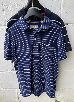 Mens MUSTO X 2 Polo Tops Size L  100% Cotton • £14.99