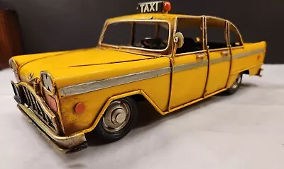 1970's Style Yellow Taxi Cab Vintage Metal Decorative 12.5  X 5.25  • $39.99