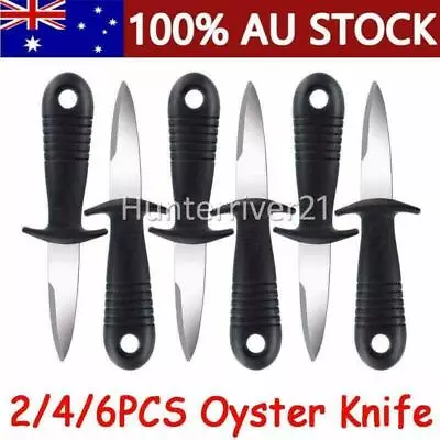 2/4/6x Oyster Shucking Knife Seafood Clam Shellfish Opener Shucker Knives Set • $7.89