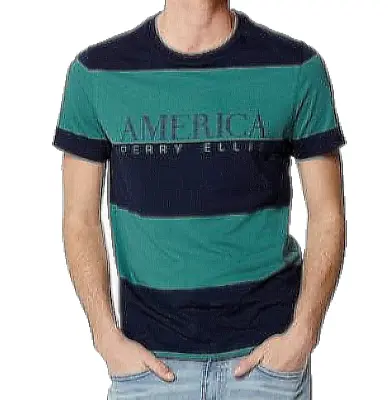 Mens PERRY ELLIS MALLARD GREEN CREW NECK T SHIRT ORGANIC COTTON M 40 NWT $49 • $12.99