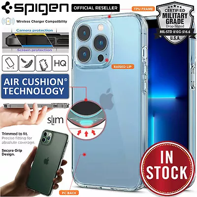 $34.98 • Buy For IPhone 13 12 11 Pro Max Mini XS XR X Case SPIGEN Ultra Hybrid Clear Cover