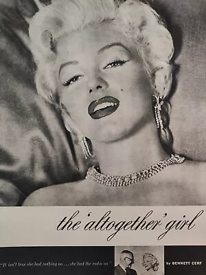 RARE 1953 Esquire Article MARILYN MONROE Bennett Cerf Andre De Dienes Photos • $44.80