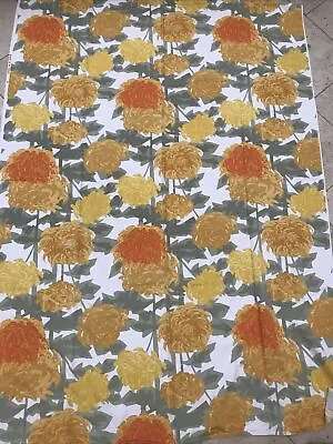 Vintage Retro Bernard Wardle Rebecca Cotton Fabric Bright Floral  1.7x1.2m (B4) • £12.50