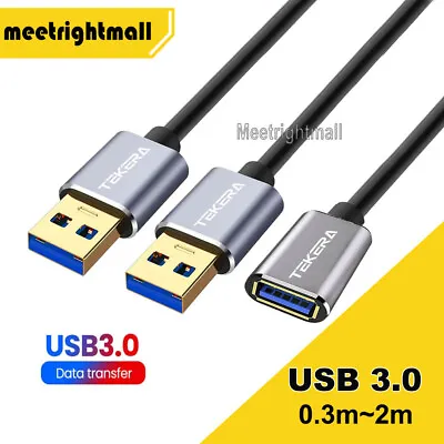 $6.60 • Buy USB 3.0 SuperSpeed Male Female Data Cable Extension Cord For Laptop PC Camera