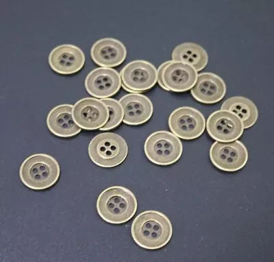 Double Edge Buttons Bronze Silver Button Clothing Closure Sewing Accessory 20Pcs • $10.74