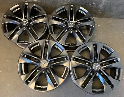 (4) Mercedes Benz E350 E550 Black Wheels Rims + Caps 17  A C E S ML R Class • $1195