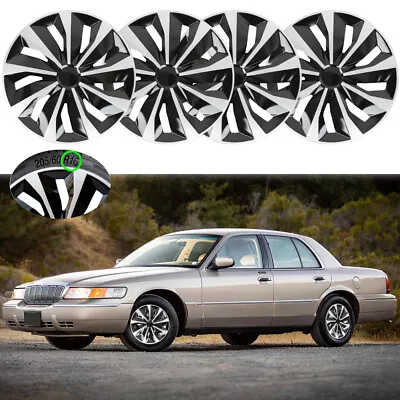 16  Set Of 4 Wheel Covers Full Rim Snap On Hub Cap R16 For Mercury Grand Marquis • $79.11