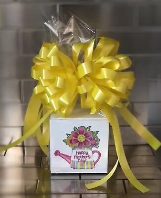 Mother's Day Cookie Gift Basket-Box Wrapped With Yellow Bow Card Included • $8.75