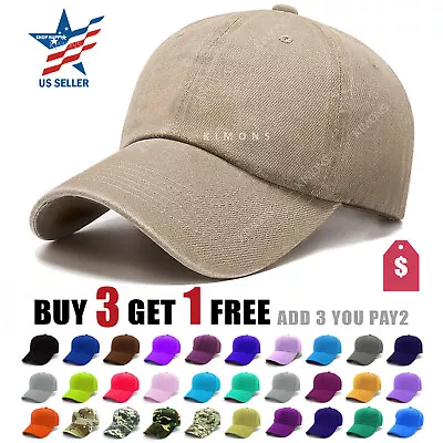 Solid Plain Baseball Cap Trucker  Camo Blank Hat Ball Men Women Adjustable VC II • $6.65