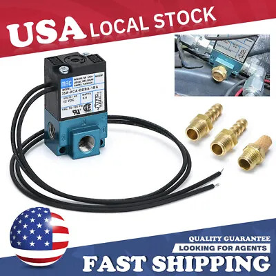 MAC 3 Port Electronic Boost Control Solenoid Valve DC12V 35A-ACA-DDBA-1BA USA • $17.90