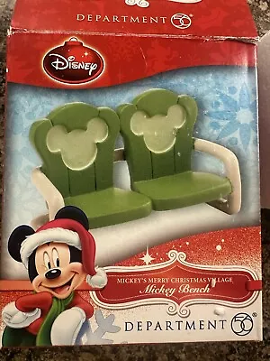 Mickey’s Merry Christmas Village Mickey Bench Dept 56 • $55