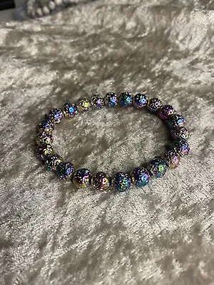 Crystal Bracelet Aura Lava Stone • £3.99