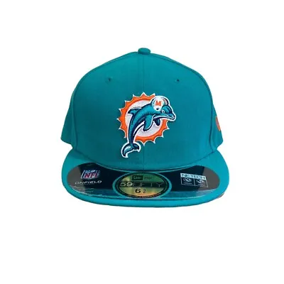 NFL Miami Dolphins New Era Cap Hat Green On Field New Green NE Tech 6 5/8 • $22.10