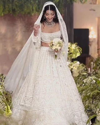 Bridal Lehenga Choli Indian Wedding Dress Designer Lehenga Sabyasachi Lehenga • $141.57