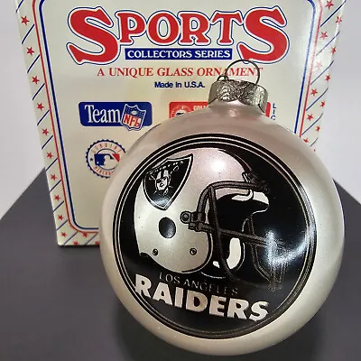 Los Angeles Raiders USA Sports Collector Series Vintage Glass Christmas Ornament • $19.99