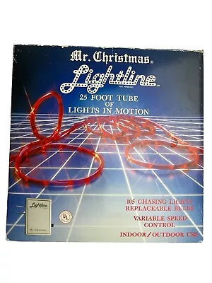 Vtg Mr Christmas LightLine Tubes Of Lights In Motion-Brand New- See Video Red • $35.66