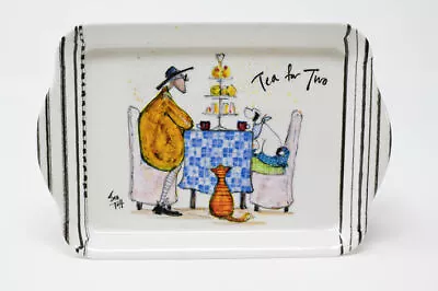 Sam Toft Tea For Two Cat & Dog Scatter Tray Serving Trays Dish Melamine Plate • £7.99