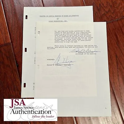 STEVE MCQUEEN * JSA LOA * Signed Movie Production Contract Autograph * • $1695