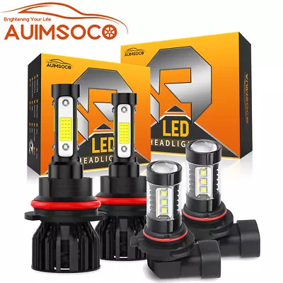 9007 H10 LED Headlight Fog Light Bulbs Combo Kits Fit For Ford F-150 1999-2003 • $38.99