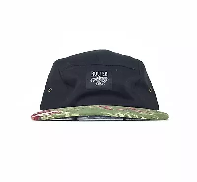 ROOTED Floral Print Pattern Visor 5 Panel Style Baseball Cap Hat Adj. Men’s Size • $19.80