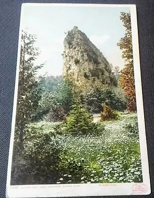 Mackinac Island Michigan Sugar Loaf Rock Photo-copyright 1899 Detroit Pub. Pc • $0.99