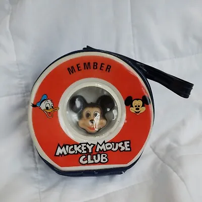 1950s Mickey Mouse Club Member Mini Luggage Purse Tote Bag Mickey Mouse Head • $42.95