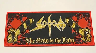Sodom Saw Is The Law Woven Strip Patch Red Border RARE Limited Slayer • $10