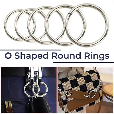 Multi-Purpose Metal O Ring Metal Rings For Bags Keychains Belts Dog Leash Ring • £2.09