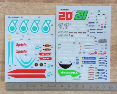 1/12 Eme Motorcycle Decal Fabio Quartararo Yamaha Petronas Minichamps Tamiya • $38.40