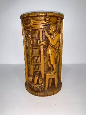 Vintage Carved Large Candle Johann Gunter - Made In Germany - Amazing Detail! • $23.27