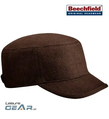 £4.99 • Buy Beechfield Melton Wool ARMY CAP Mens Womens Military Cadet Combat Hunting Hat