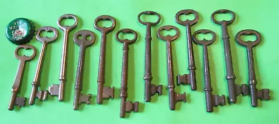 Lot Of 12 Old  Antique Vintage Skeleton Keys Door More Keys Listed Qqz3a12 • $38