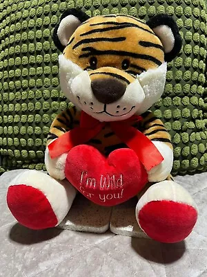 Clinton’s ‘ I’m Wild For You’ Tiger Holding Heart Plush Soft Toy  • £12