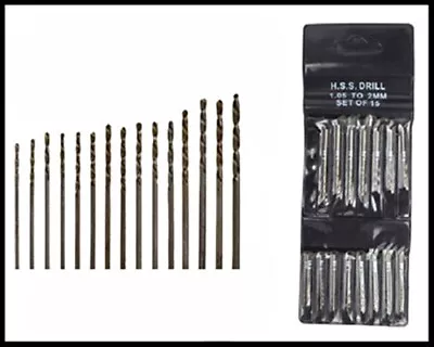 15PC MICRO-DRILL BIT MINI SET HIGH SPEED METRIC SIZES 1.05 MM - 2.00 MMNew • $8.99