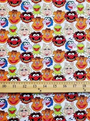 100% Cotton Fabric  Muppet Monsters WHITE Background  Print / 45  Wide / SBY • $14.90