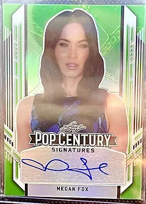 2021 Leaf Pop Century #3/7 EMERALD Megan Fox Auto! Transformers Pack Fresh! • $135