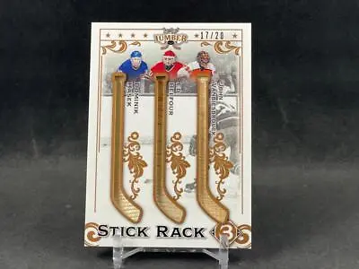 2021-22 Leaf Lumber Dominik Hasek Ed Belfour Vanbiesbrouck Stick Rack 3 17/20 • $29.99