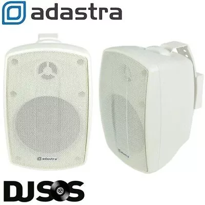 Outdoor Garden Speakers Pair Weatherproof IP44 Rated Music Summer Black White • £57.59