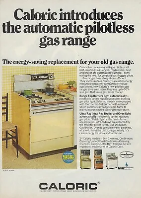 1975 Caloric Gas Range Oven Stove Vintage Print Ad Advertisement • $8.98