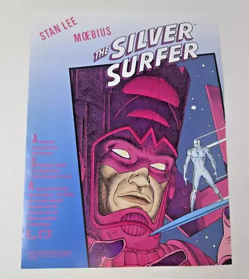 Silver Surfer Marvel Promo Poster Stan Lee Moebius 1988 11x8.5 Epic Comics • $14.99