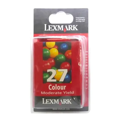 Original Lexmark Tintendruckkopfpatrone 27 Coloured For X 1100 1150 2250 • £9.59
